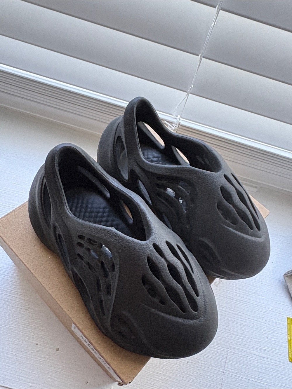 adidas Kids Black Foam Ventilated Clog Mules